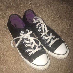 Black sequin converse
